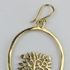 Ohrring Baum Oval Messing Indien Fairtrade