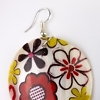 Ohrringe Perlmutt Muschel mit Blumen