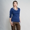 Öko Pulli mit Kragen und Jeans in braun von green size