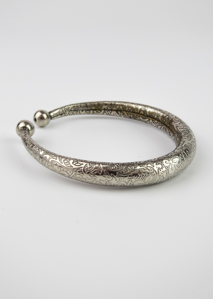 Fairtrade Armband Indien Bangel Silber