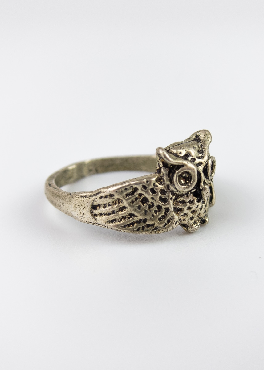 Ring aus Indien Eule Fairtrade Nachhaltig Green Size